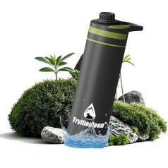 Water Filter Outdoor Water Filter Outdoor Survival Water Filter Hiking 800 ml Water Filter Bottle Water Filter Drinking Water Outdoor Water Filter Camping Eliminates 99.99% of All Bacteria [Green]