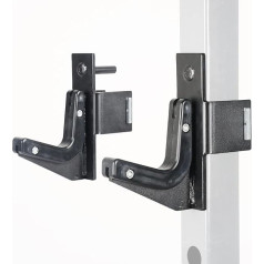 SYL Fitness J-Hooks Dumbbell Holder for Power Rack, J-Hook for 5 cm x 5 cm Square Tube Power Racks