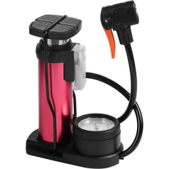 Bicycle Tyre Air Pumps, Small Floor Tyre Pumps with Pressure Gauge, Bicycles, Floor Pumps, Double Barrels, Foot Pumps