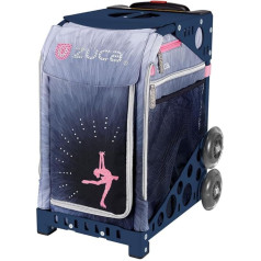 ZUCA Ice Dreamz Lux Sport Bag and Navy Frame with Flashing Wheels, Blue, One Size, Heavy Duty, blue, Heavy duty