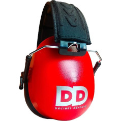 DECIBEL DEFENSE Professional Safety Earmuffs, 37dB, NRR, The Highest Rated and Most Comfortable Hearing Protection for Shooting and Industrial Use, Professional Hearing Protection, Safety Red