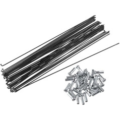 X AUTOHAUX Fahrradspeichen, Stahlspeichen, 14 g, 272 mm lang, mit Nippeln, für die meisten Fahrräder, 40 Stück