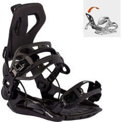 Airtracks Snowboard Binding Master Pro FASTEC™ System - Snowboard Binding - Black - Sizes M L XL