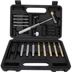 21-Piece Gunsmith Punch Set with Hammer in a Carry Bag Mechanical Installation Round Punch Maintenance Tool Kit