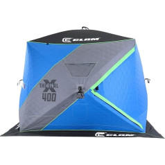 Clam 114469 X400 Thermal – 4 seitliche Nabenunterstände, grau/blau, Einheitsgröße