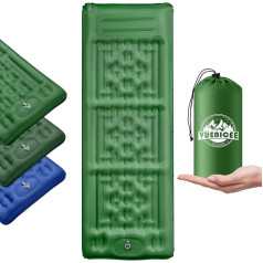 VUENICEE Self-Inflating Sleeping Mat, 12 cm Thickened Camping Mattress with Foot Press Pump, Waterproof Ultralight Self-Inflating Mattress for Hiking, Camping, Desert, Beach etc.