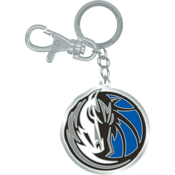 Pro Specialties Group Dallas Mavericks Zamac Logo Keyring, silver / gold