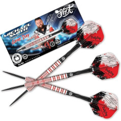 Michael Smith Game Day Steel Tip Darts Set 90% Tungsten Professional Darts for Bristle Dartboard