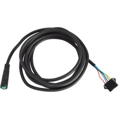 ZLiT Electric Bike Extension Cable, 5 Pin Waterproof Extension Cable Adapter SM Male for E-Bike Female to Male Wire Accessories (Black)