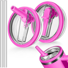 ANTAND Flip Straw Lid for Stanley H2.0 Quencher, Leak Proof 1.2L Replacement Lid for Stanley Cup Accessories, ProTour Leakproof Straw Cover for Stanley Accessories, Pink