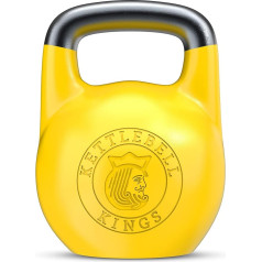 Kettlebell Kings 33 mm Competition Style Kettlebell Weights (4-32 kg) for Women and Men, Designed for Comfort in High Repetition Workouts, Superior Balance for Better Workouts