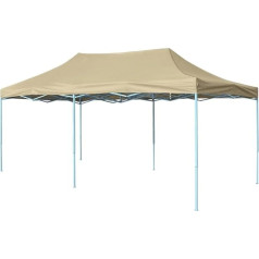 vidaXL Foldable Tent Pop-Up 3x6m Cream White Outdoor Garden Gazebo Canopy