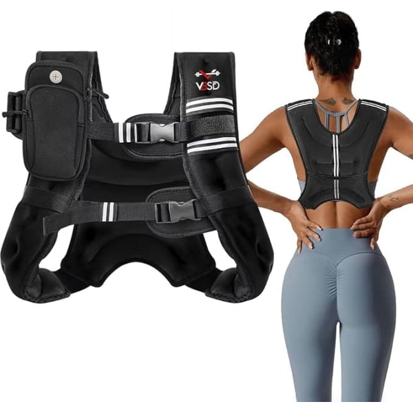 VBSD Weighted Vest 6lb/8lb/12lb/12lb/20lb/25lb/30lb Weight Vest for Men Women Kids Body Weight Vests Adjustable for Strength Training Running Walking Workout Jogging