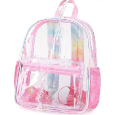 CAMTOP Transparent Backpack Heavy Duty Transparent Student School Work Festival Sport Travel Backpack