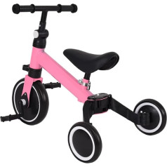 Toddler Tricycle, Balance Bike with Removable Pedals, Height Adjustable Seat, Balance Bikes Children's Bicycle Balance Bike for Children (Pink-A)
