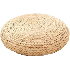 Yusat Round Straw Pillow Round Thick Floor Tatami Mat Home Fitness Yoga Meditation Cushion Silk Padding Floor Mat Straw Fitness Yoga Mat Khaki 40x40cm