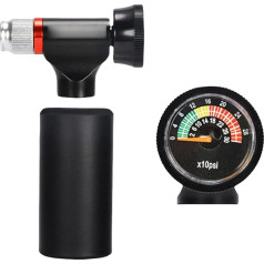 arenmi Mountain Bike CO2 Inflator Head with Gauge Fast Pumps Bicycle Pumps Insulated Sleeve CO2 Bicycle Tyre Inflator