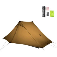 3FULGEAR Lanshan 2 Pro Tent 2 Person Ultralight Camping Tent, 3/4 Season Professional Tent Made of 20D Silnylon without Poles for Camping, Climbing, Hiking