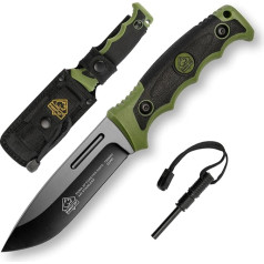 PUMA XP - Forever Knife Green - Fixed Belt Knife - Blade Length: 123 mm / Blade Thickness: 5 mm / Weight: 220 g - Made of 440 Steel (55-57 HRC) - For Outdoor, Survival, Hunting & Bushcraft