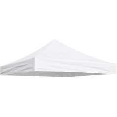 Canopy -Ersatzabdeckung, 9,8x9.8ft Up Canopy Zelt Top Deckung 420d Oxford Stoff wasserdichtes Ersatz -Pavillon -Deckungsabdeckung Sonnenschutz -Baldachin für Garten, weiß (nur Oben)