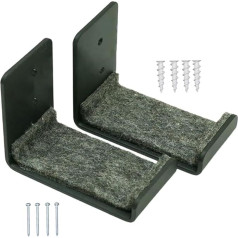 HONMEET Pack of 2 Snowboard Wall Mounted Snowboard Holder Wall Snowboard Holder Snowboard Storage Rack Snowboard Holder Wall Mount Snowboard Stand Metal Grey