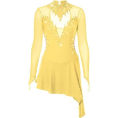 YDHTIZ Girls' Hollow Professional Figure Skating Dresses, Women's Roller Figure Skating Dress, Winter Sports Skirts