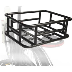 HopesEager Rear Bicycle Basket, Large Metal Rear Bicycle Basket, Robust Rear Bicycle Basket for Most Bicycles and E-Bikes for Bicycle Tour, Shopping, Dog