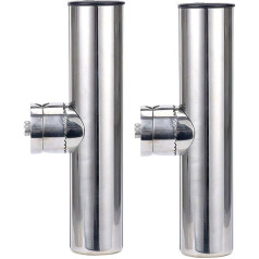 FireAngels 2 x Stainless Steel Fishing Rod Holder for Boat Yacht Adjustable 22mm to 26mm Rail Bracket