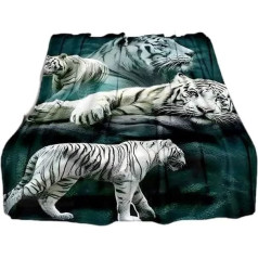 PENGZNL 3D Gedruckte Decke,Personalisierte Decke 3D-Tiger-Bedruckte Decke, Picknickdecke, warme und schöne Decke, Flatloda Home-Reisedecke, Bettwäsche, Geburtstagsgeschenk(1,100X130CM)