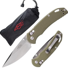 Firebird F753M1-GR Folding Knife 440С Steel Blade 77mm G10 Non-Slip Handle with Clip Camping Hunting Fishing Pocket Knife Outdoor Utility Folding Pocket Knife EDC Knife 210mm 126g (Green)
