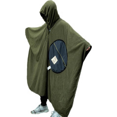 Nuyhadds Portable Poncho Blanket, Insulated Poncho | Fleece Blankets, Sleeping Bag, Poncho, Versatile Camping Poncho, Windproof Cape for Bag