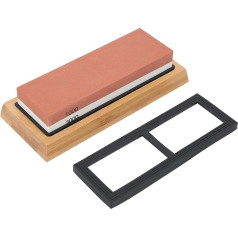 Knife Sharpening Stone, Double-Sided Sharpening Stone, Grit 1000/3000, Sharpening Stone with Base, Whetstones, Sharpening Tool, 180 x 60 x 23 mm