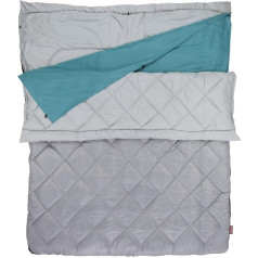Coleman Doppelschlafsack, 7,2 °C, Queen-Size-XL-Schlafsack mit großem und hohem Design, 2 Schlafsäcke wenn auseinander geschlossen, 3-lagiger Komfort mit reißfestem Reißverschluss und Packsack,