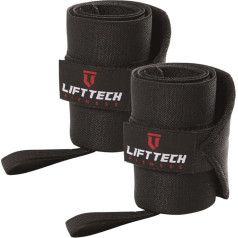 Lift Tech Fitness Unisex's Pro Thumb Loop Wrist Wraps, Black, Size 20-Inch