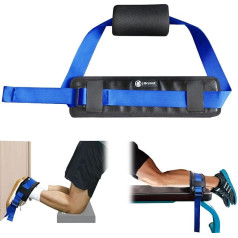 Adjustable Nordic Hamstring Curl Strap with Removable Foam Anchor for Door and Bench - Comfortable Neoprene Padding, Multifunctional for Nordic Curls, Leg Exercises and Strength Training