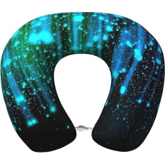 jingong Star Print Travel Pillow Ultimate Comfort Neck Pain Relief Memory Foam Travel Pillow