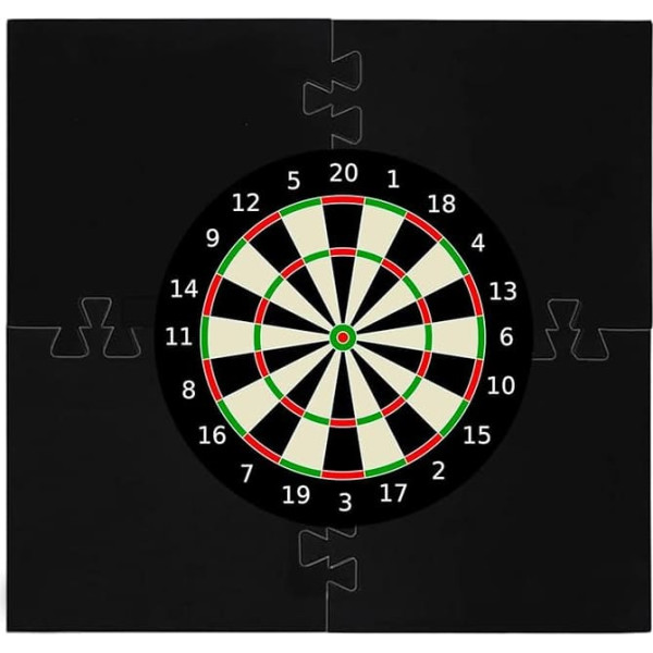 Dartscheiben-Wandschutz, gespleißte quadratische Dartscheiben-Rückwandumrandung, stabile Umrandung für 45,7 cm Dartscheibe, Wandschutz für Spielzimmer