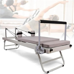 Foldable Pilates Reformer Machine, Portable Home Gym Equipment for Strength Training, Adjustable Multifunction Reformer for Pilates Exercises