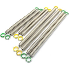 MZSKLW Yoga-Draht Stahlzugfeder 8PCS Pilates Wand Board Einheiten Sprungbrett Holz Pilates Ausrüstung Yoga Und Meditation Musik Draht Stahl Frühling Set Reformer Trapez-Tischfeder