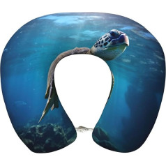 Submarine Turtle Under The Sea Plane Travel Pillow Premium Memory Foam Comfortable Support Neck Pillow Gift Rest