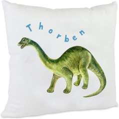 T-Rex Cushion with Desired Name Dino Cuddly Cushion Dinosaur Girls Boys Travel Pillow (Diplodokus)