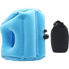 Inflatable Airplane Pillow, Inflatable Travel Pillow, Head-Supporting Aeroplane Pillow for Long Flights, Inflatable Travel Neck Pillow for Buses, Trains, Planes, Cars