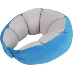 Soft Pillow, U-shaped Neck Pillow, Airplane Travel Pillow, Portable Headrest, Neck Pillow for Long Distance Flights, Suitable for Airplane Seats, Cars, Home Office, Sleeping and Rest Pillow (Blue)