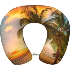 GGDCRFF Schönes Kissen mit Sonnenuntergang aus Memory-Baumwolle, bequemes U-förmiges Kissen, der ultimative Komfort auf jeder Reise.
