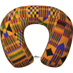 OKFSTY Reise-Nackenkissen mit afrikanischem Ethno-Muster, für Erwachsene, Memory-Schaum, Reise-Nackenkissen, für Flugzeug, Zug, Zuhause