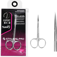 STALEKS PRO by Natury Nails Professional Cuticle Scissors - Ergonomic Rings - Stainless Steel Expert SE-51/3