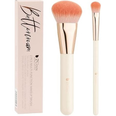 DUcare 2pcs Foundation Brush Set - Contoured Foundation Brush - Foundation Makeup Brush - Face Brush Concealer Brush for Liquid or Creamy Foundations