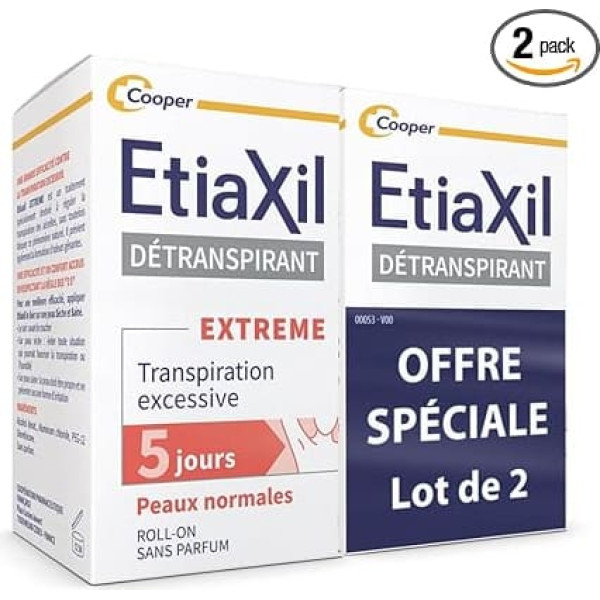 Etiaxil Detranspirant for the treatment of excessive perspiration 2 x 15 ml pack