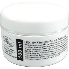 World of Nails-Design LED/UV Fibreglass Gel Clear Thick Viscose with Sunblocker as 1 Phase Gel, Building Gel, Quality from Specialist Retailer (100 ml)