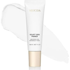 MERODA® Velvet Skin Primer [Reduced Pores] - Primer as a Make Up Base for the Face - Primer with Light and Fine Texture - Make Up Primer - Suitable for All Skin Types - Primer with UV Protection